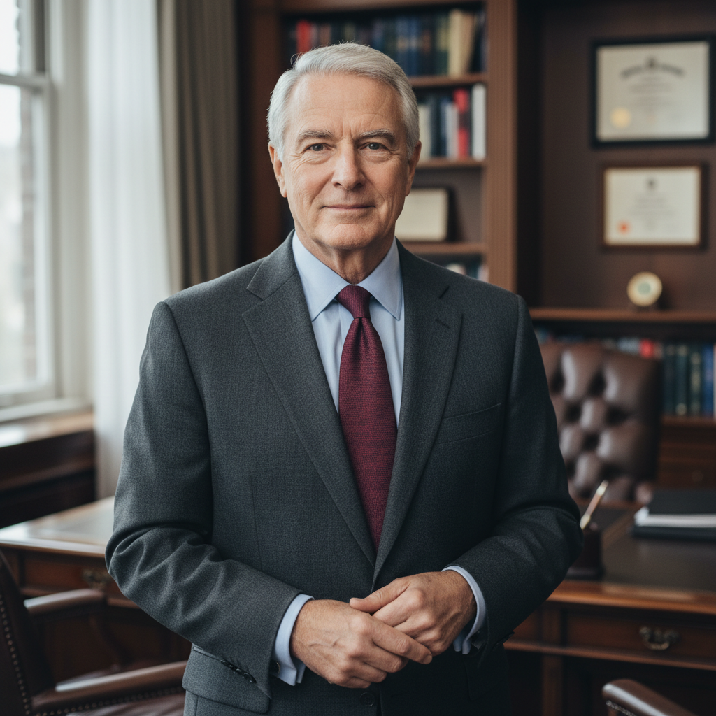 Senior businessman with distinguished appearance and warm expression